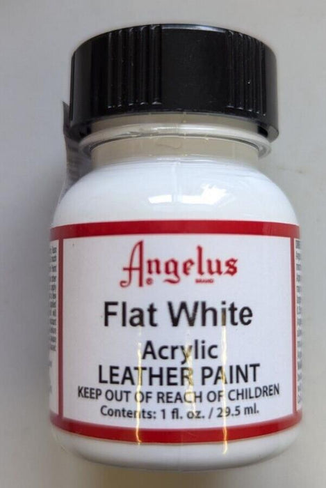 Angelus Acrylic Leather Paint 29ml/1oz Shoes Bags Trainers Sneakers - Flat White