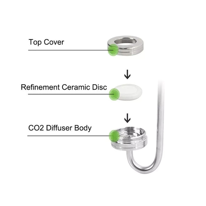 CO2 Atomizer Bubble Atomizer Aquarium CO2 Diffuser Fish Tank Accessory