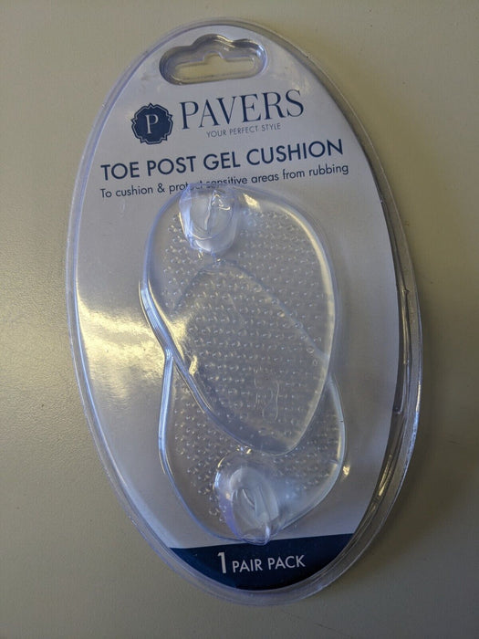 Pavers Toe Post Gel Cushion 1 Pair Clear