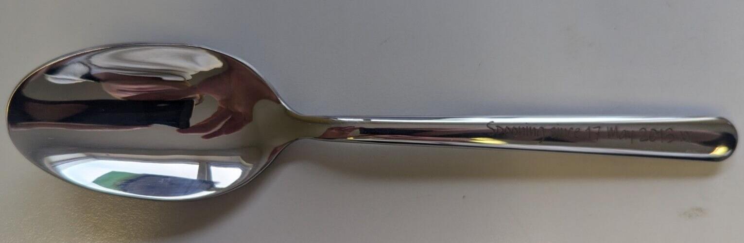 Stainless Steel Spoon - Engraved Spooning Since 17 May 2013