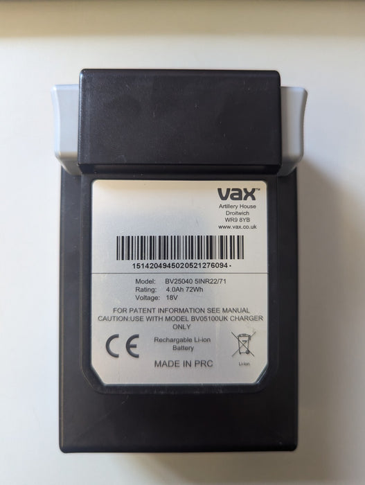 VAX BV25040 18v 4.0Ah Battery (Used GREAT Condition)