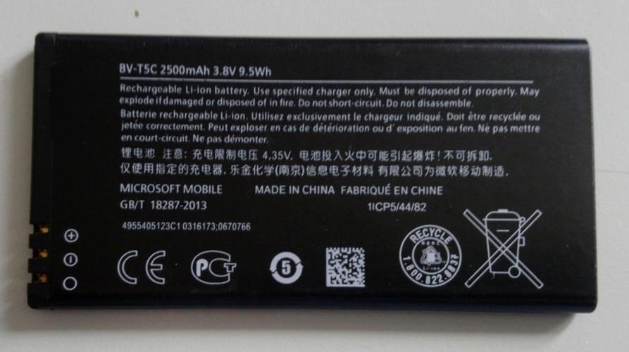 Battery Original  NOKIA BV-T5C 2500mAh 9.5Wh For LUMIA 640 NOKIA RM-1073