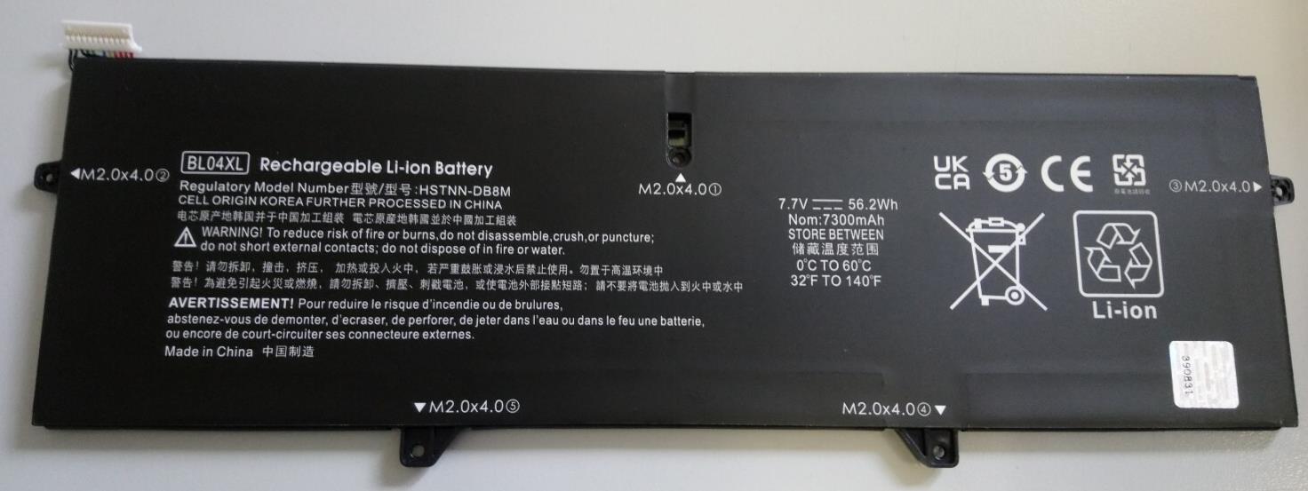 BL04XL Battery for HP Elitebook X360 1040 G5 G6 HSTNN-DB8M 7300mAh