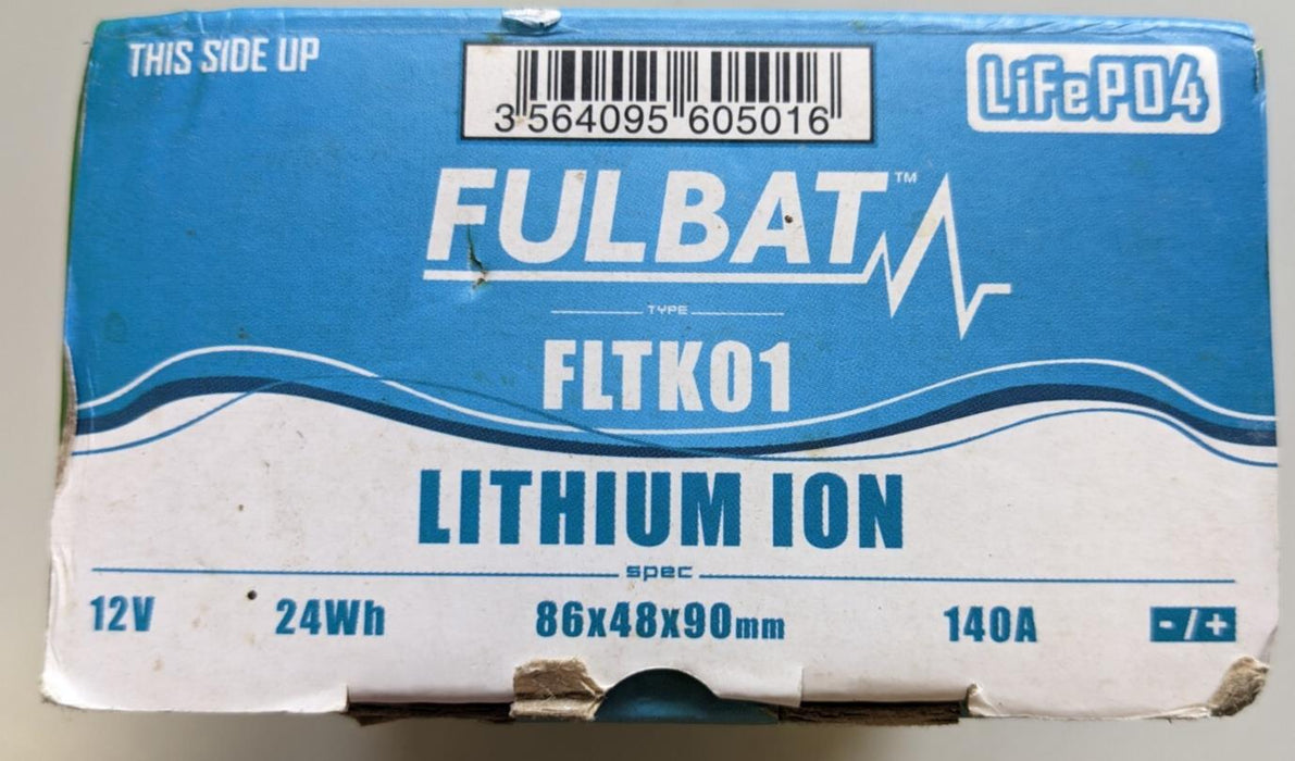 FLTK01 Fulbat 12.8v Lithium Battery - 86x48x90mm