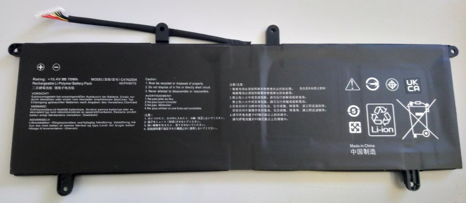C41N2004 Replacement Battery For ZenBook Duo 14 UX482 UX482EA-HY001TS (70Wh)