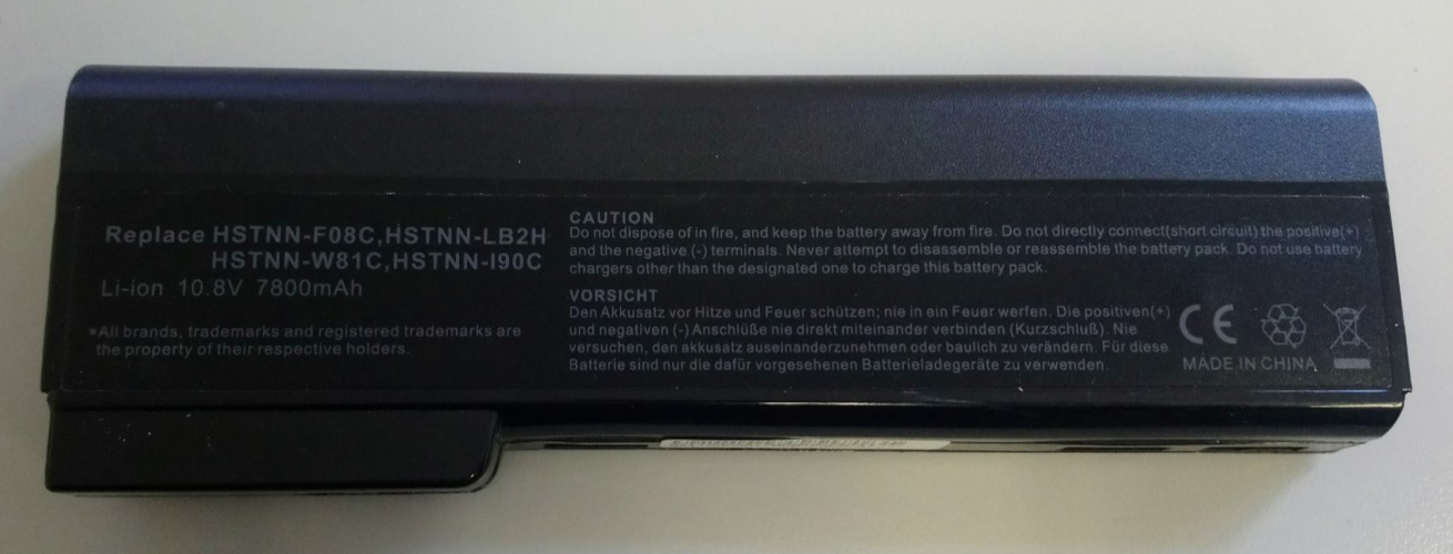 Battery for HP HSTNN-F08C 10.8V 7800mAh For HP Probook 8460p 8470P 6360B 6460b