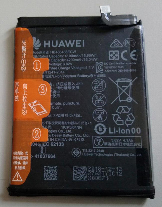 Used Replacement Battery  P30 PRO BATTERY 4100mAh HB486486ECW
