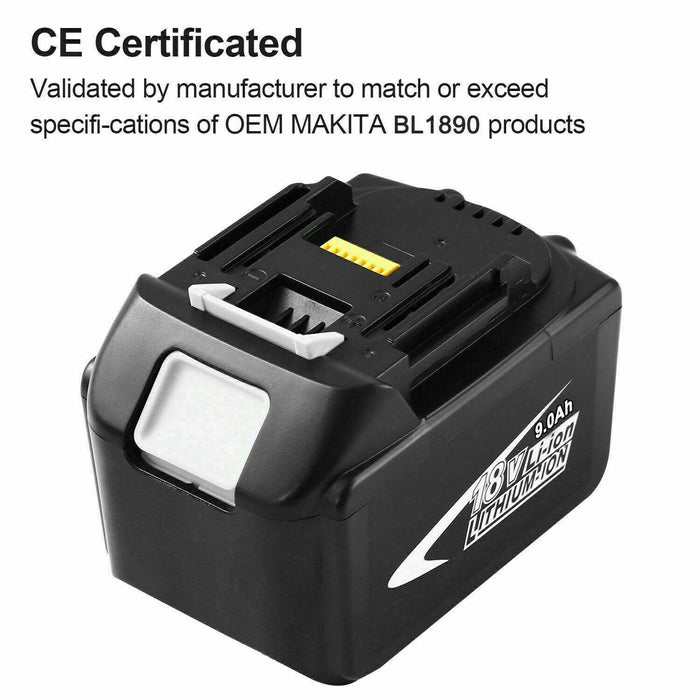 For Makita BL1890B Battery 18V 9.0Ah Lithium Ion LXT  BL1860B BL1830 194230-4
