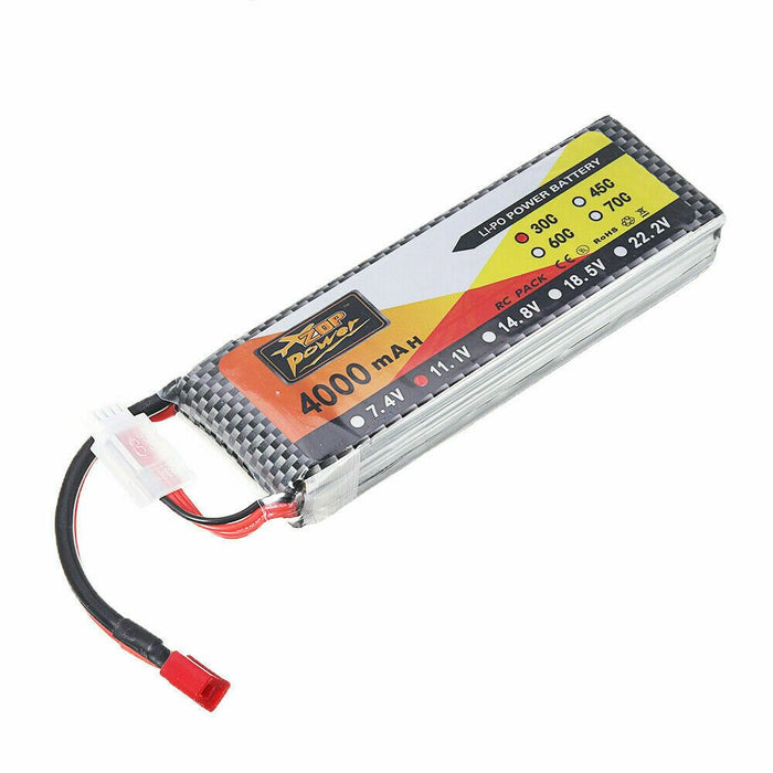 ZOP Power 11.1V 4000mAh 3S 30C Lipo Battery Deans T Plug for JLB Racing J3 Car
