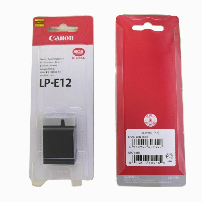Canon LP-E12 Battery Pack fits EOS 100D M10 M50 M M2 Rebel SL1 kiss X7 DSLR