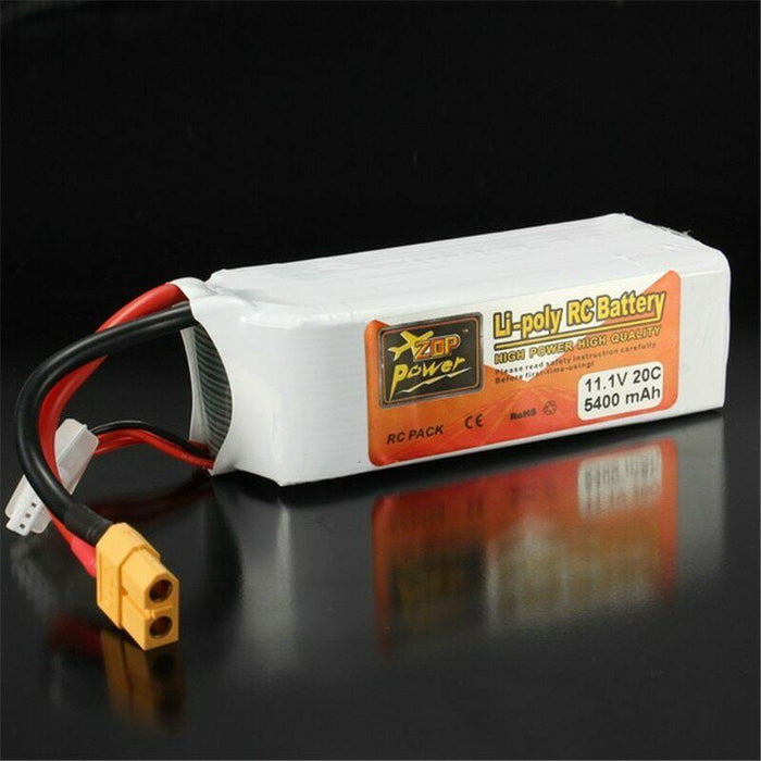 ZOP Power 11.1V 5400mAh 3S 20C Lipo Battery XT60 Plug
