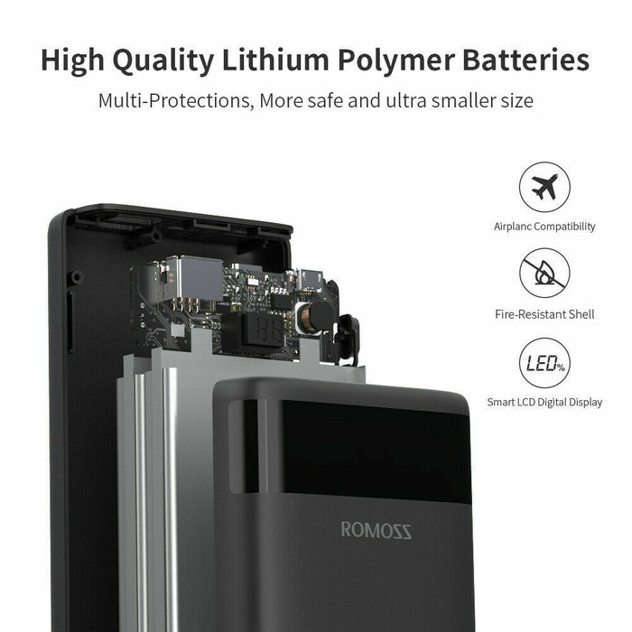 Charger Battery External For Mobile, ROMOSS Ares 20 20000mAh Portable Charger