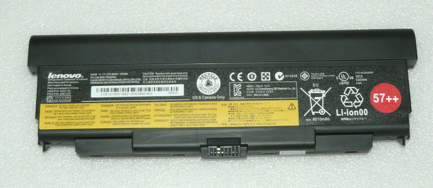 NEW GENUINE LENOVO THINKPAD T440P T540P W540 100WH 11.1V 57++ BATTERY 45N1152