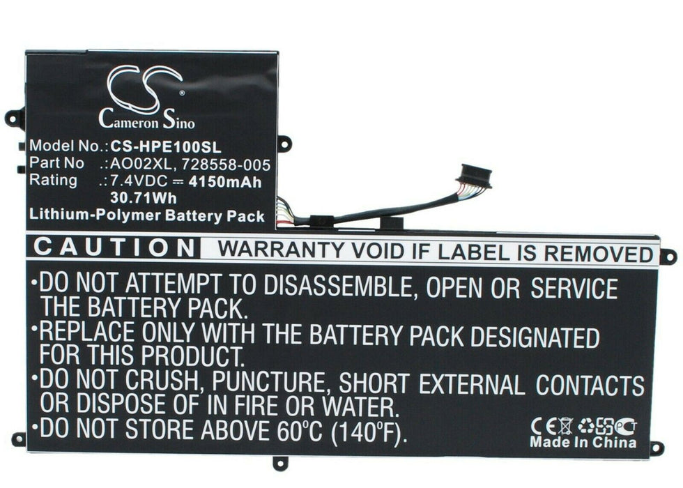 Battery For HP ElitePad 1000 ElitePad 1000 G2 Series AO02XL HP011302-PLP12G01