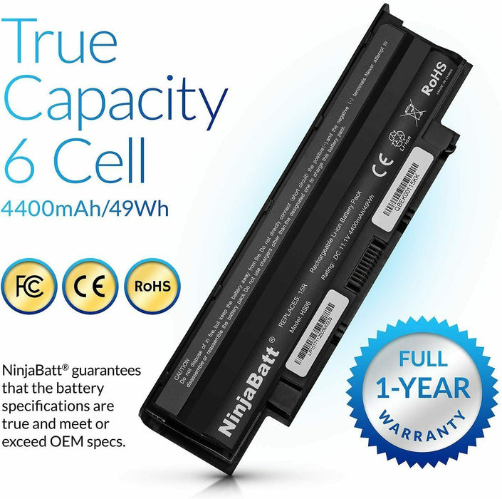 NinjaBatt Battery for Dell J1KND 04YRJH Inspiron N5110 N5010 N5050 3520 15R N503