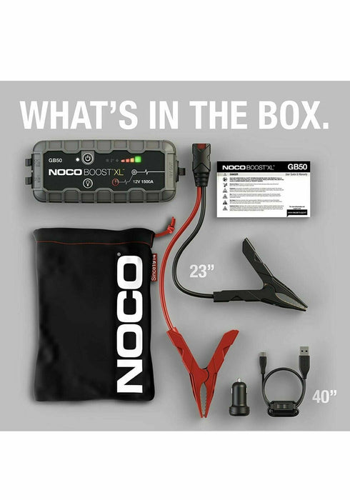 NOCO Boost XL GB50 1500 Amp 12-Volt UltraSafe Portable Lithium Jump Starter NEW
