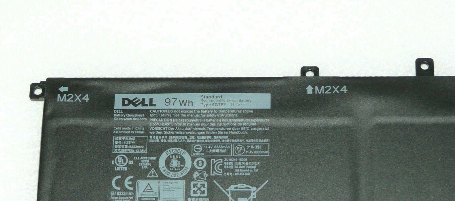 NEW GENUINE DELL XPS 15 9550 9560 9570 PRECISION 15 5510 5520 97Wh BATTERY 6GTPY