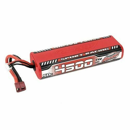 Corally Sport Racing 50C Lipo Battery 4500Mah 7.4V Round 2S Stick T-Plug C-49440