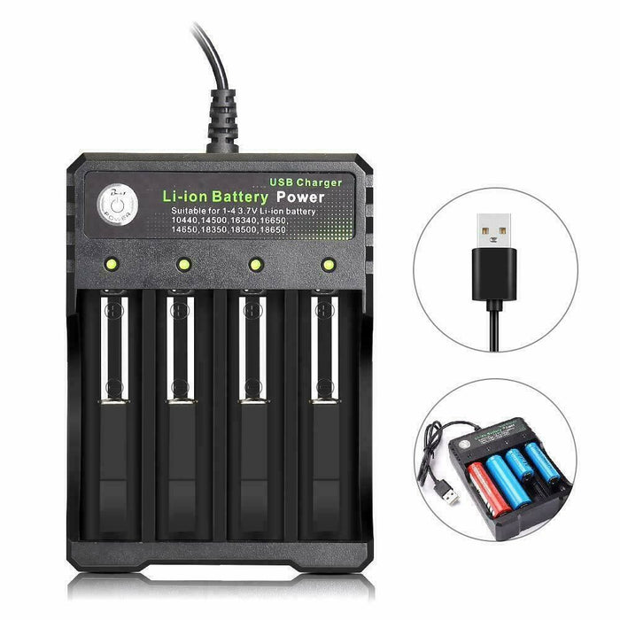 Battery Charger 3.7V 14500 Li-ion Batteries AA AAA 4 Slots USB Intelligen
