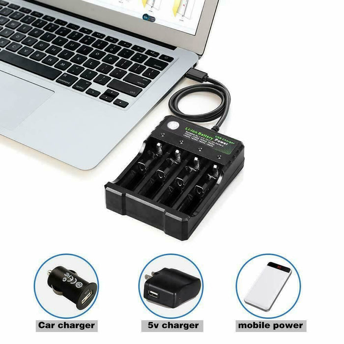 Battery Charger 3.7V 14500 Li-ion Batteries AA AAA 4 Slots USB Intelligen