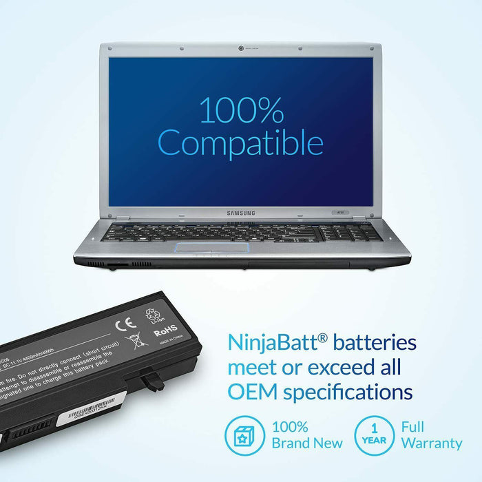 NinjaBatt Battery for Samsung AA-PB9NC6B RV510 R519 R780 RV511 RV520 AA-PB9NS6B