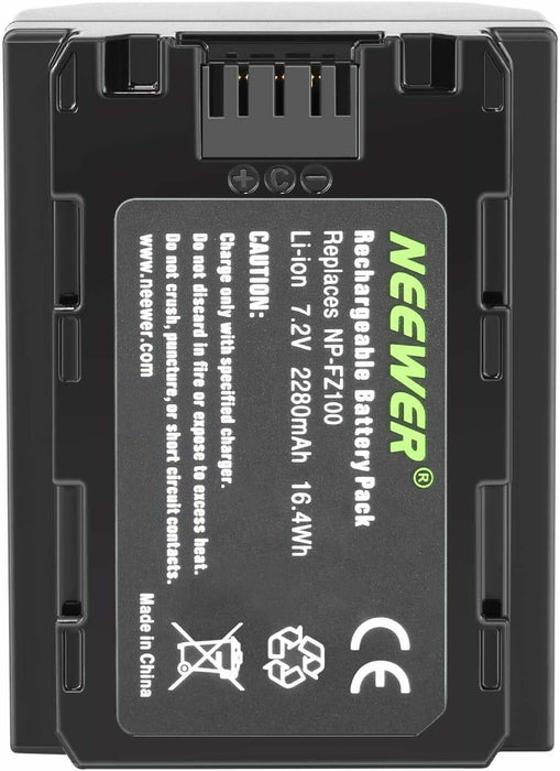 Sony NP-FZ100 Compatible with Sony A9 A7III Neewer Battery Pack Replacement
