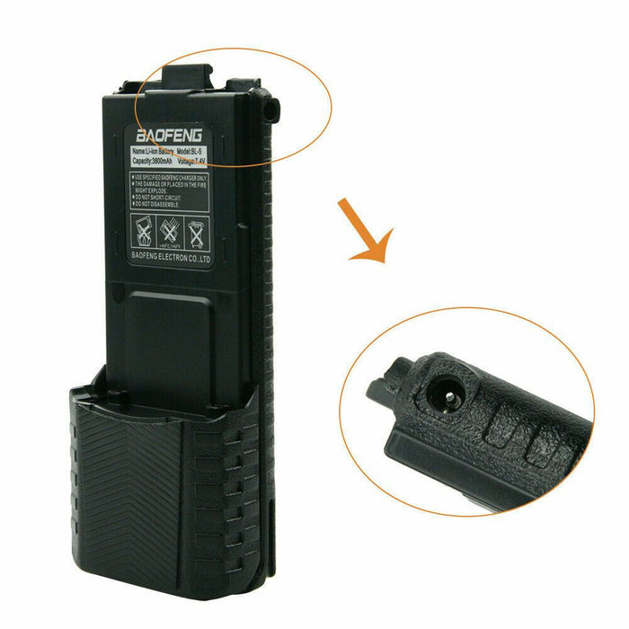 UK Baofeng Pofung 3800mAh 7.4V BL-5 Li-ion Extended Battery For UV-5R Radio Pro