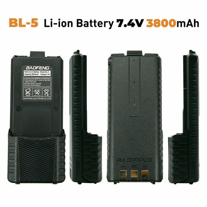 UK Baofeng Pofung 3800mAh 7.4V BL-5 Li-ion Extended Battery For UV-5R Radio Pro