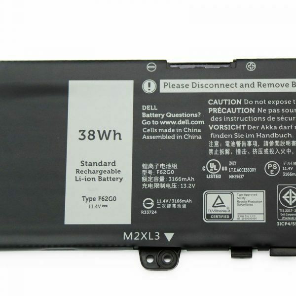 F62G0 Battery for Inspiron 13 5370 7370 7373 Vostro 5370 39DY5 CHA01 RPJC3