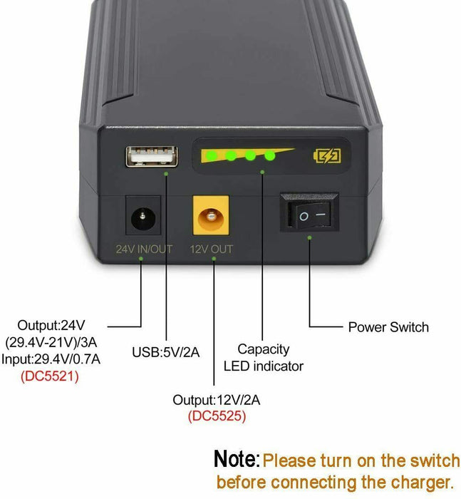 TalentCell PB240A1 Rechargeable 82.88Wh Lithium ion Battery Pack with 3 Port Out