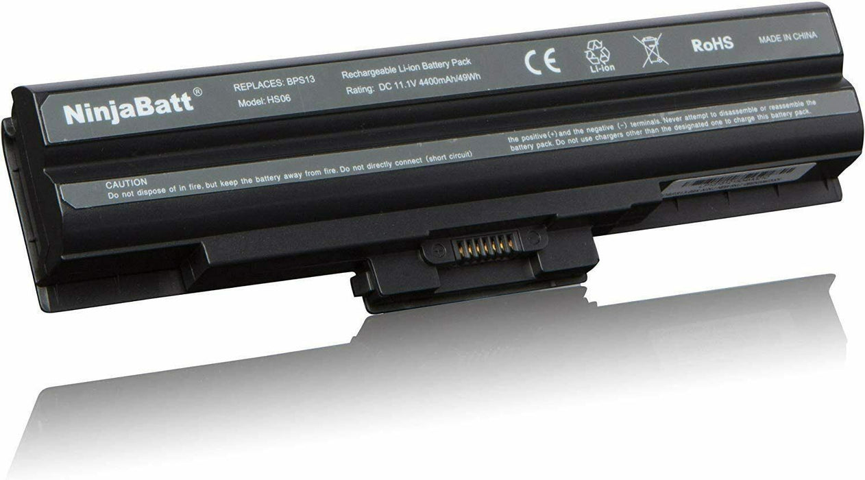 NinjaBatt Laptop Battery Sony VGP-BPS13/Q 11.1 Volt Li-ion High Performance