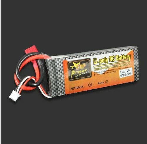 ZOP Power 7.4V 6000MAH 25C Lipo Battery T Plug