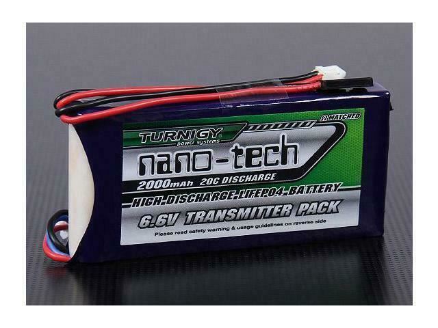 Turnigy nano-tech 2000mAh 2S1P 20~40C 6.6v LiFePo4 Battery