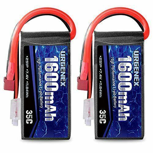 URGENEX 2S Lipo Battery 7.4v Lipo, RC Lipo Batteries 35C 1600mah Li-Po Battery