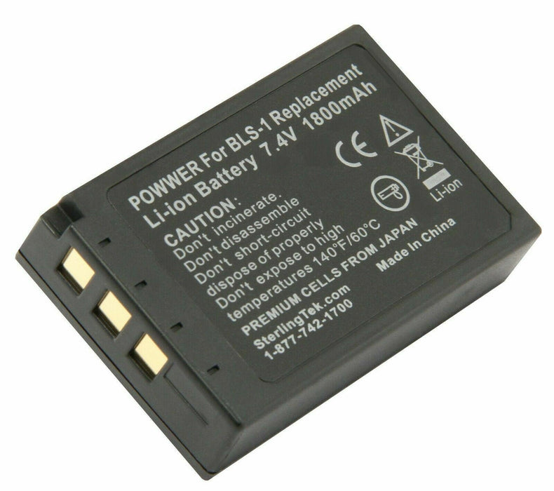 Li-ion Battery for OLYMPUS PS-BLS1 BLS-1 E-P2 Evolt E-620 Evolt E-450 E-450