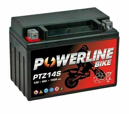 PTZ14S Powerline Bike Motorcycle Battery Replaces YTZ14S