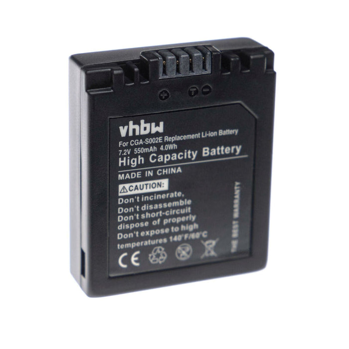 BATTERY FOR PANASONIC CGR-S002 CGA-S002E S002A