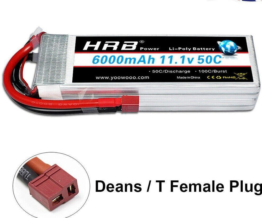 HRB 3S 6000mAh 11.1V 50C XT90 LiPo Battery for RC Drone Helicopter Car Boat