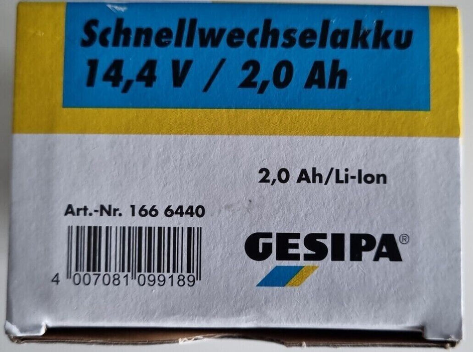 New Gesipa 14.4v 2.0Ah Li-Ion Battery For Cordless Riveter 166 6440