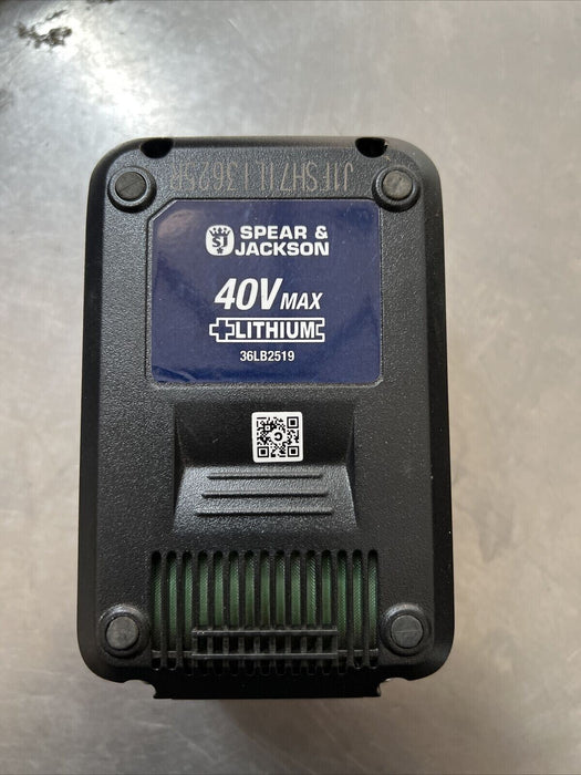 Spear & Jackson S4037CR 37cm Cordless Lawnmower 40v Battery Battery