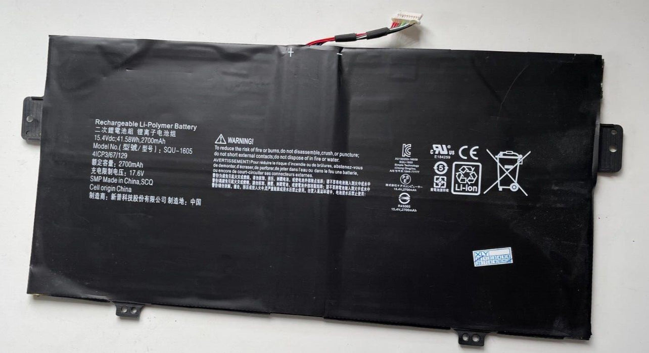 New SQU-1605 Battery For ACER Swift 7 SF713-51 Spin 7 SP714-51 SP713-51