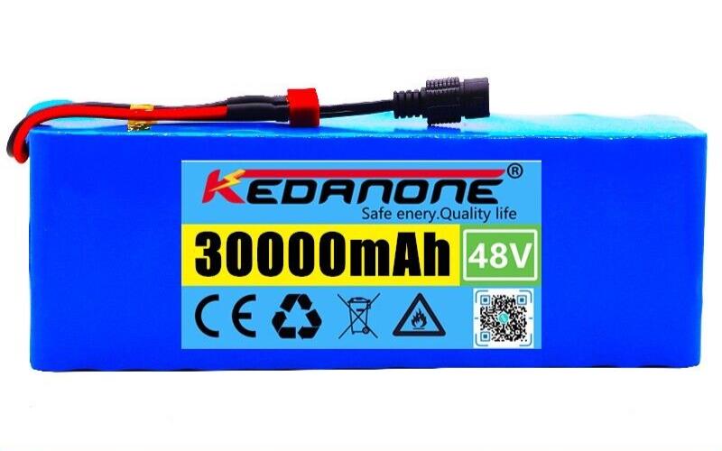 New lithium ion battery 48v 30Ah 1000w 13S3P for 54.6v e-bike scooter with bms