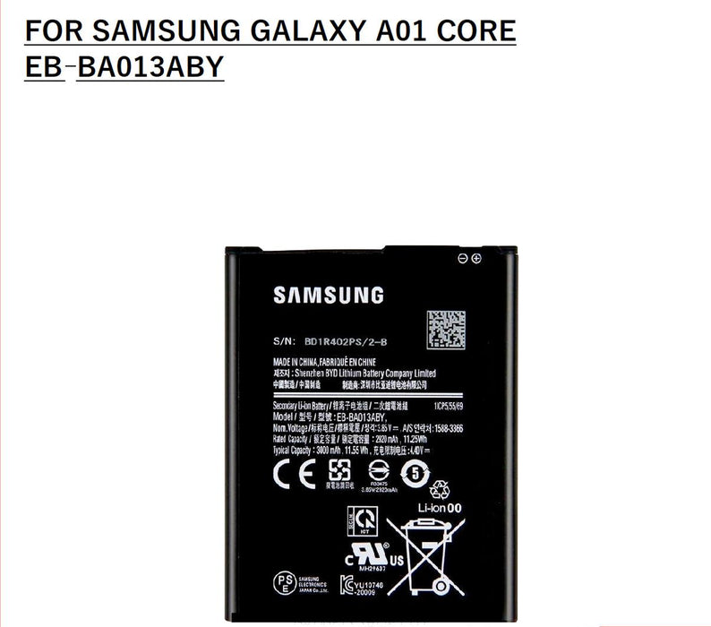 Replacement Battery for Samsung Galaxy A01 CORE EB-BA013ABY Battery 3000mAh-UK