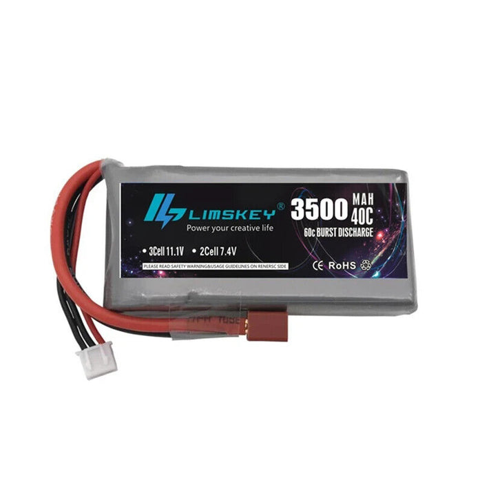 Limskey RC Lipo Battery 2S 7.4V 3500mah 40C for Feiyue 03 Q39 Wltoys 12428