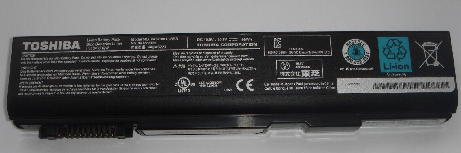 Original Battery Toshiba PA3786U-1BRS PA3787U-1BRS PA3788U-1BRS Genuine New