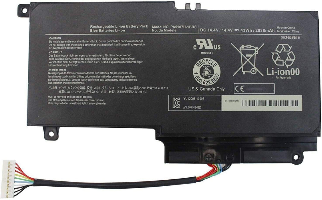 OEM Laptop Battery Replacement for TOSHIBA PA5107U 1BRS 14.4v 2838mah