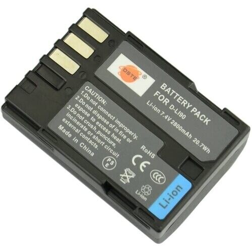 DSTE D-LI90 LI90 Rechargeable Li-ion Battery for Pentax K-7 K-7D K-5 645D K5I