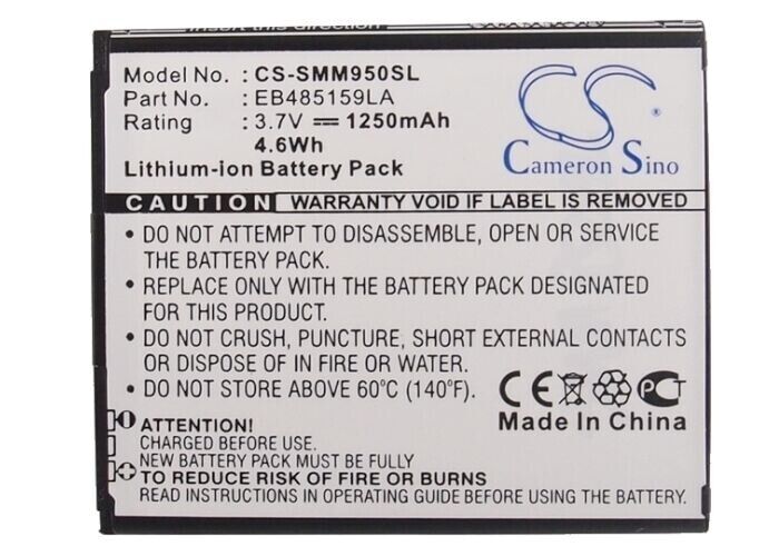 Premium Battery for Samsung SPH-M950, GT-S7710, SPH-M950DAAVMU, Galaxy Reverb