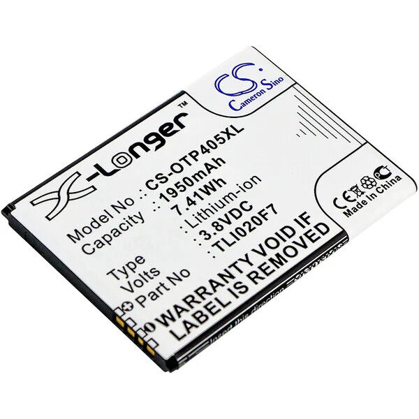 Battery for Alcatel One Touch 4 5.0 TLI020F7 3.8V Li-ion 1950mAh New