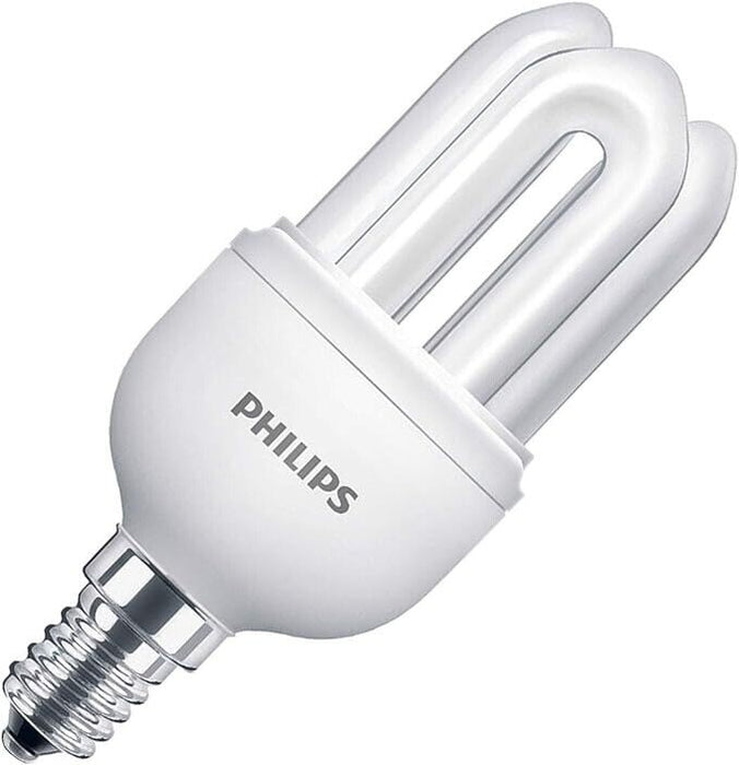 4 x Philips Genie Low Energy Saving Light Bulb 8w & 40W Equivalent SES E14 Screw